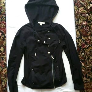 Michael Kors Asymmetrical zip up hooded sweatshirt